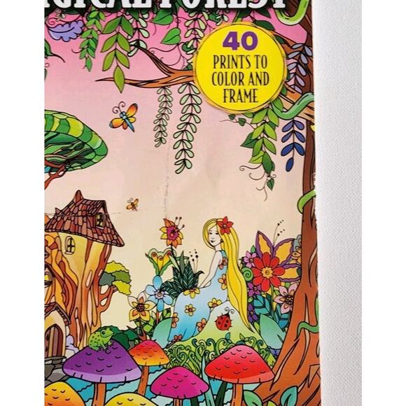 New 2025 "THE MAGICAL FOREST" Coloring Book with 40 Prints To Color & Frame1 - Picture 3 of 16
